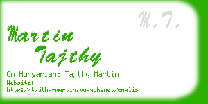 martin tajthy business card